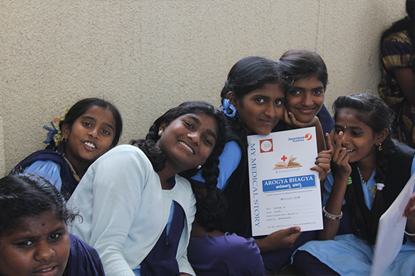 Government students in Arogya Bhagya school event