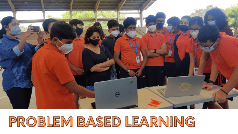 Middle students showcasing problem based learning