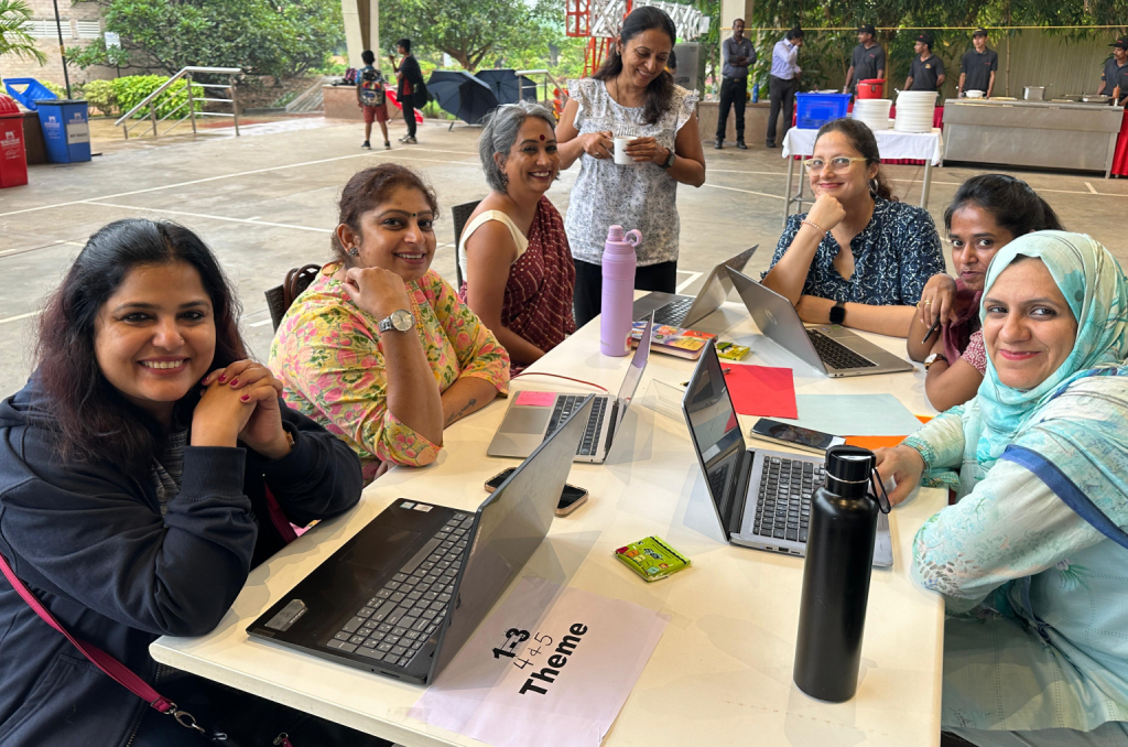 Students attending university fair and career counseling session